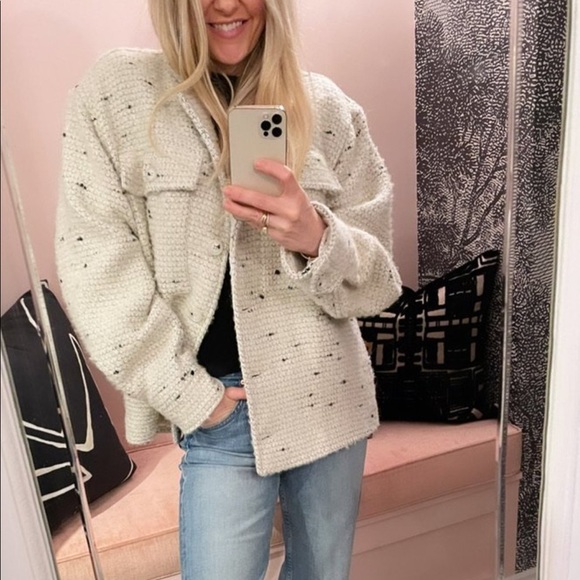 Anine Bing Leon Tweed Jacket size Large NEW - Picture 4 of 5